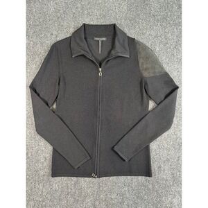 SARAH PACINI Jacket Womens One Size Charcoal Zip Up Made in Italy